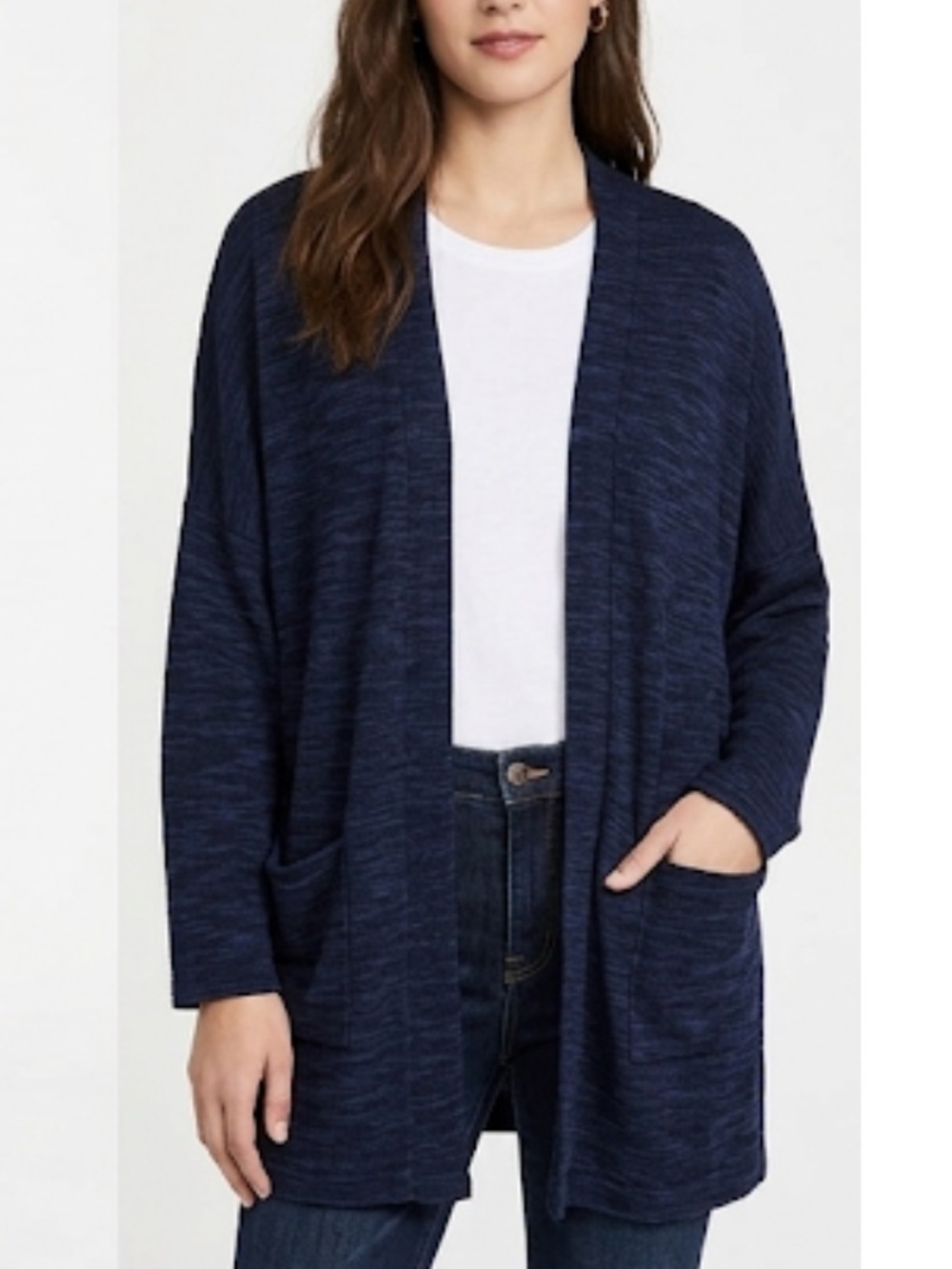 Nanavatee Navy Open-Front Women's Sweater size